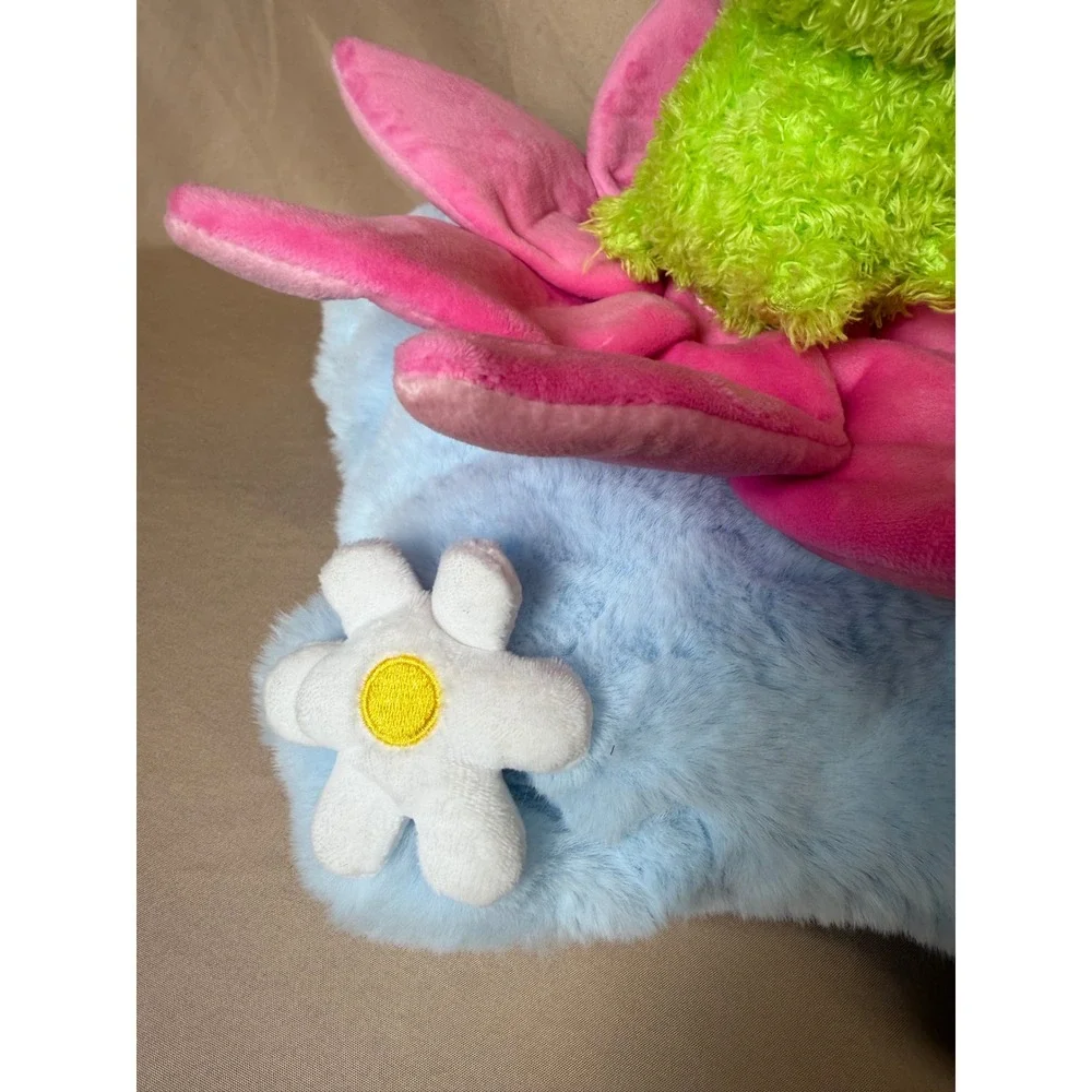 Gigglescape Frog on Lotus Flower Cloud Plush Stuffed Animal Blue Pink Green